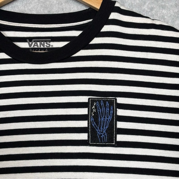 Vans x Breana Geering Skate Striped Long Sleeve Shirt-Black & White-Women Medium - Picture 2 of 8